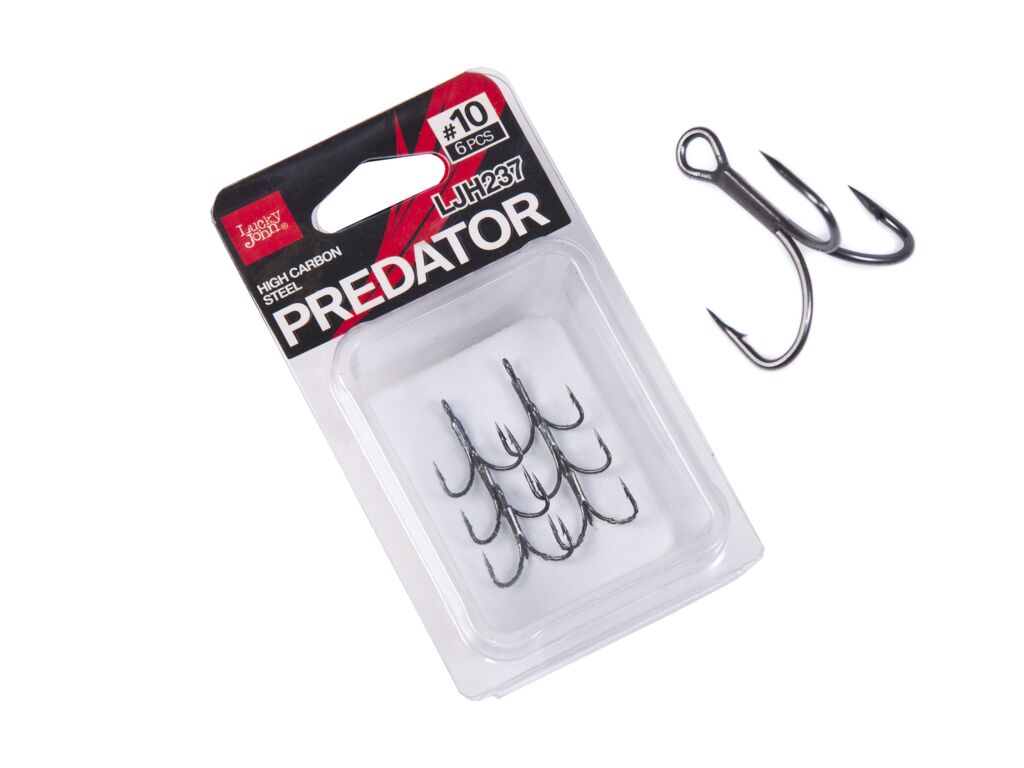 картинка Крючки-тройники Lucky John PREDATOR сер. LJH237 разм.010 6шт. от магазина Fisherman Market