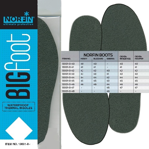 картинка Стельки бахил. термо Norfin BIGFOOT непромок. р.41 от магазина Fisherman Market