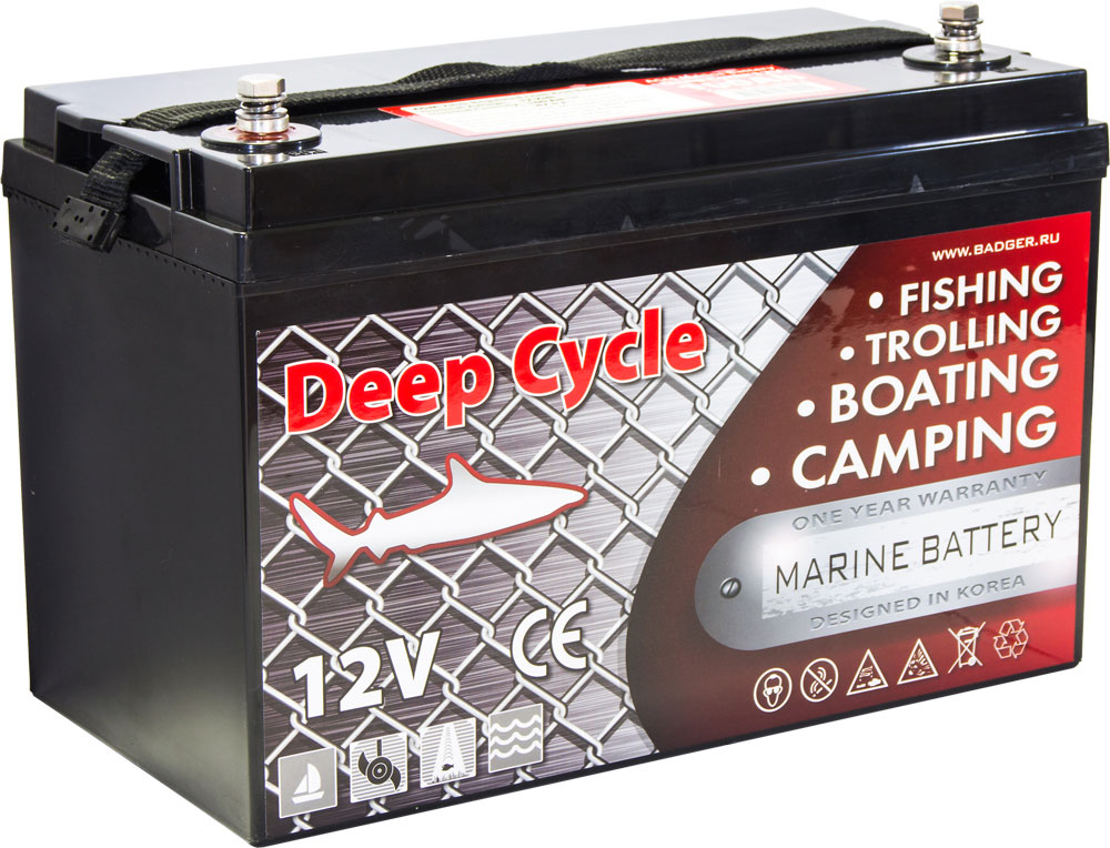 картинка Аккумулятор MARINE DEEP CYCLE AGM (глубокой разрядки, 100 а/ч) от магазина Fisherman Market