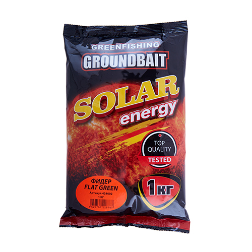 картинка Прикормка GF Solar Energy Фидер Flat Green 1кг от магазина Fisherman Market