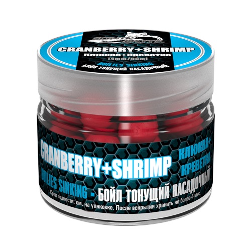 картинка Бойлы насад. тон. Sonik Baits CRENBERRY-SHRIMP 14мм 90мл от магазина Fisherman Market