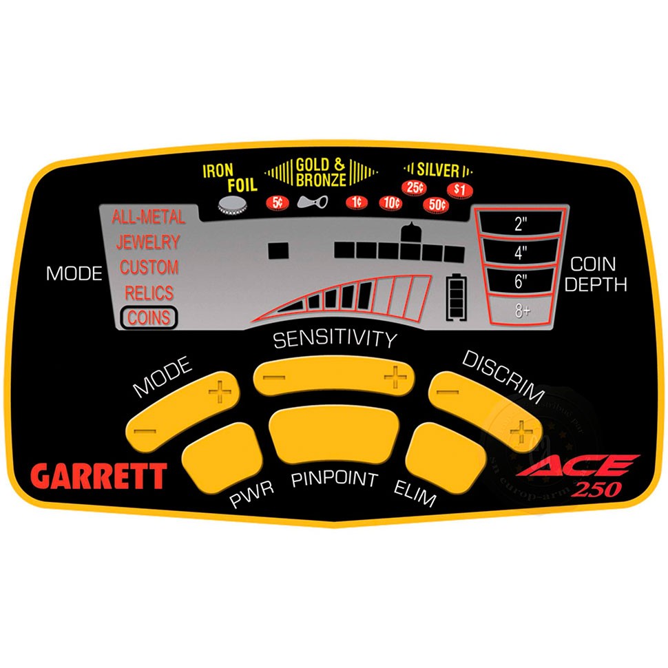 картинка Металлоискатель Garrett Ace 250 от магазина Fisherman Market