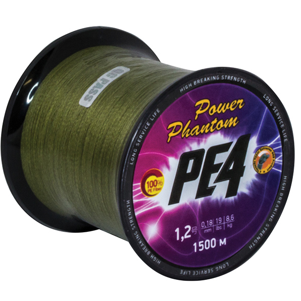 картинка Шнур Power Phantom PE4, 1500m от магазина Fisherman Market