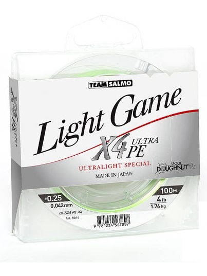 картинка Леска плетёная Team Salmo LIGHT GAME Fine Green X4 100/004 от магазина Fisherman Market