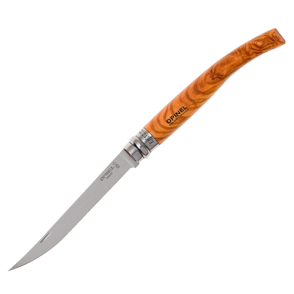картинка Нож складной филейный Opinel №12 VRI Folding Slim Olivewood от магазина Fisherman Market