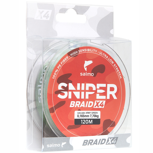 картинка Леска плетёная Salmo Sniper BRAID Army Green 091/016 от магазина Fisherman Market