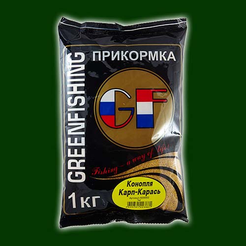 картинка Прикормка GF КАРП/КАРАСЬ Конопля 1кг от магазина Fisherman Market