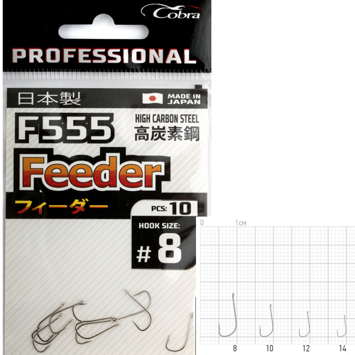картинка Крючки Cobra Pro FEEDER сер.F555 разм.014 10шт. от магазина Fisherman Market
