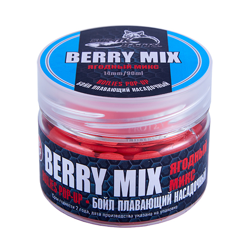 картинка Бойлы насадочные плавающие Sonik Baits BERRY MIX Fluo Pop-ups 14 мм 90мл (Ягодный микс) от магазина Fisherman Market