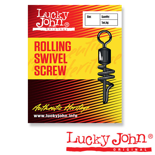картинка Вертлюги c застежкой Lucky John ROLLING AND SCREW K001/0 5шт. от магазина Fisherman Market