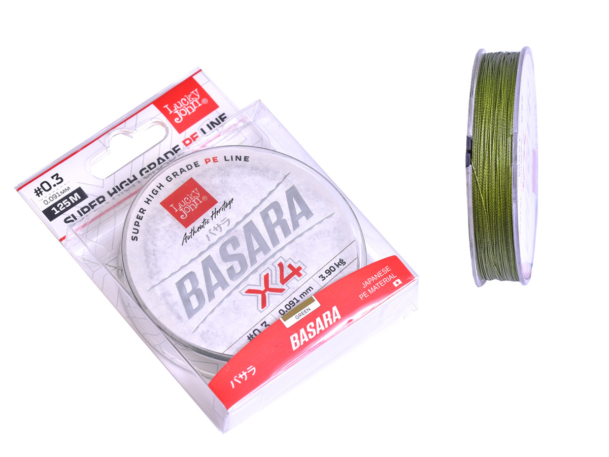 картинка Леска плетёная Lucky John Basara Green 125/009 от магазина Fisherman Market