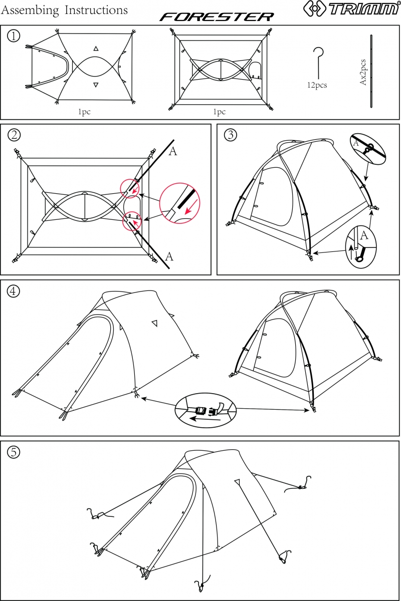 картинка Палатка Trimm Trekking FORESTER 2+1 от магазина Fisherman Market