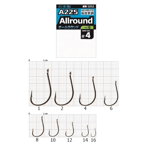 картинка Крючки Cobra Pro AIIROUND сер.A225 разм.016 10шт. от магазина Fisherman Market