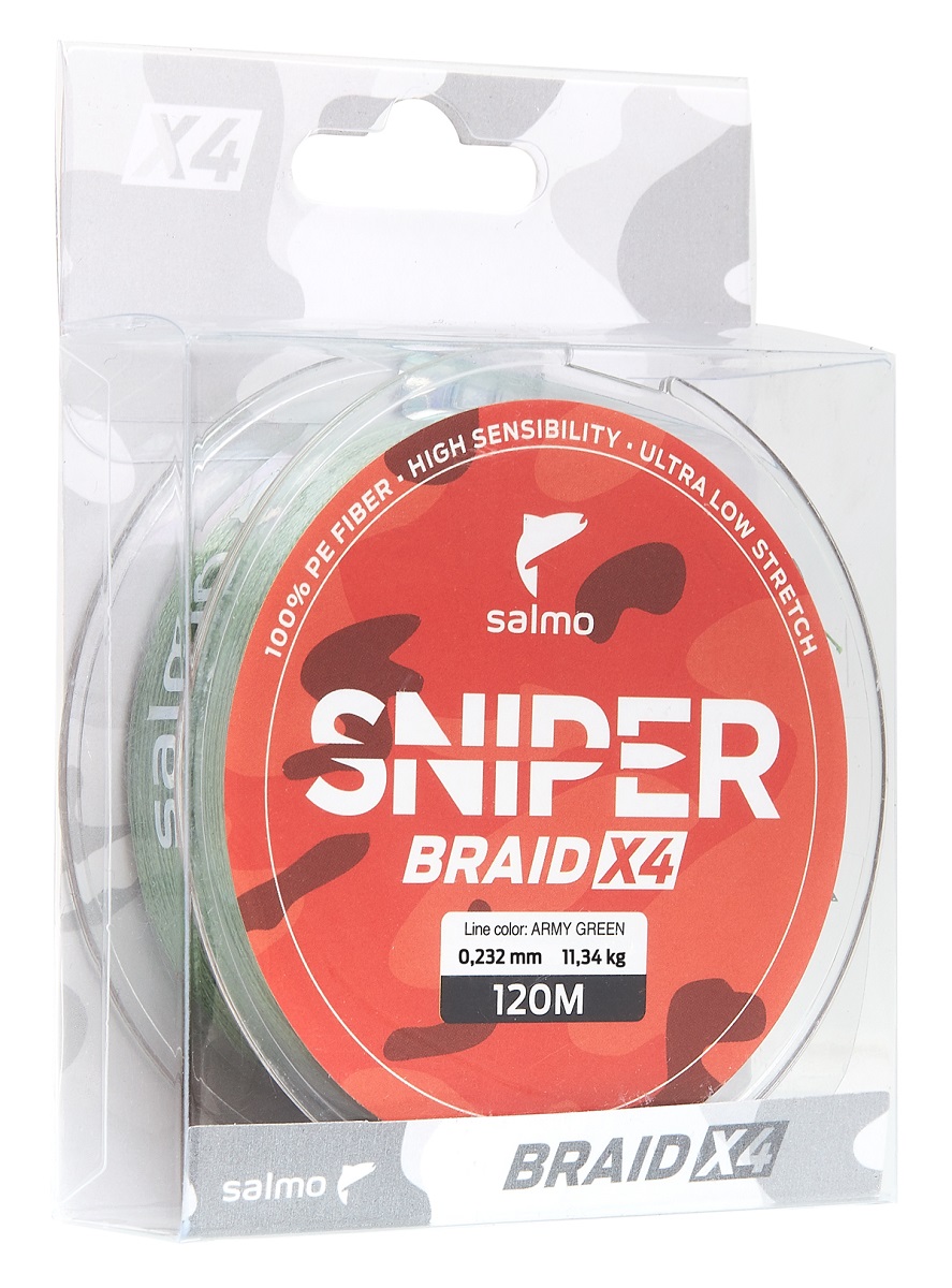 картинка Леска плетёная Salmo Sniper BRAID Army Green 120/023 от магазина Fisherman Market