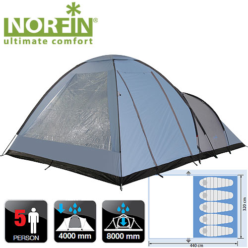 картинка Палатка Кемпинговая 5-Ти Местная Norfin Alta 5 Nfl от магазина Fisherman Market