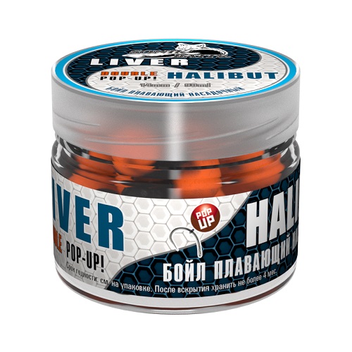 картинка Бойлы насад. плав. двух цв. Sonik Baits LIVER-HALIBUT Fluo Pop-ups 14мм 90мл от магазина Fisherman Market
