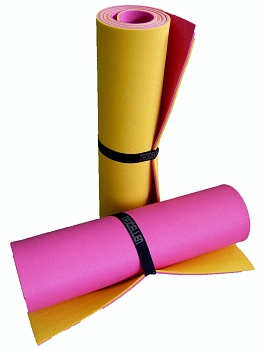 картинка Коврик туристический двухслойный 1800х600х8мм Желтый-Фуксия от магазина Fisherman Market