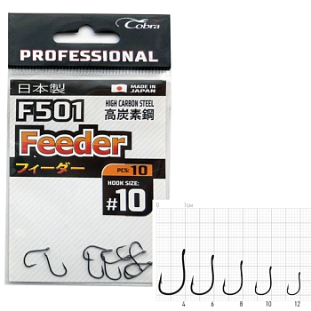 картинка Крючки Cobra Pro FEEDER сер.F501 разм.012 10шт. от магазина Fisherman Market