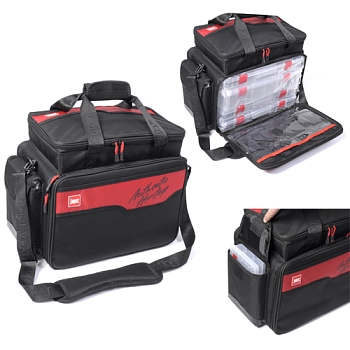 картинка Сумка рыболовная с коробками Lucky John 25x31x46см от магазина Fisherman Market