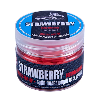картинка Бойлы насадочные плавающие Sonik Baits STRAWBERRY Fluo Pop-ups 14мм 90мл (Клубника) от магазина Fisherman Market