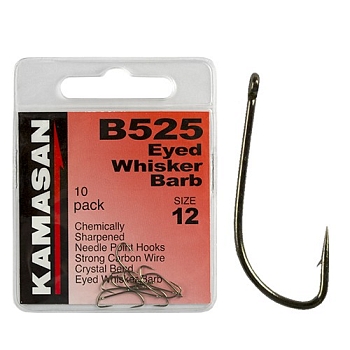 картинка Крючки Kamasan B525 Eyed Whisker Barb от магазина Fisherman Market