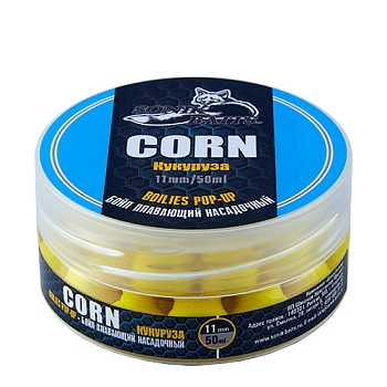 картинка Бойлы насадочные плавающие Sonik Baits CORN Fluo Pop-ups 11мм 50мл (Кукуруза) от магазина Fisherman Market