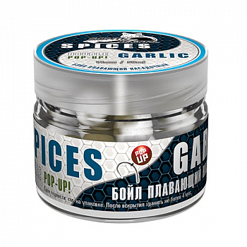 картинка Бойлы насад. плав. двух цв. Sonik Baits SPICES-GARLIC Fluo Pop-ups 14мм 90мл от магазина Fisherman Market