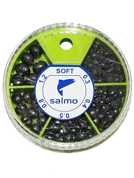 картинка Грузила Salmo ДРОБЬ SOFT мягкий 5 секц. 0.3-1.2г 60г набор 1 от магазина Fisherman Market