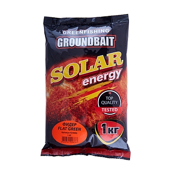 картинка Прикормка GF Solar Energy Фидер Flat Green 1кг от магазина Fisherman Market