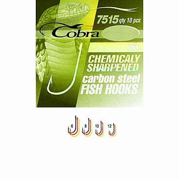 картинка Крючки Cobra MIX сер.7515 разм.012 10шт. от магазина Fisherman Market