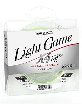 картинка Леска плетёная Team Salmo LIGHT GAME Fine Green X4 100/004 от магазина Fisherman Market