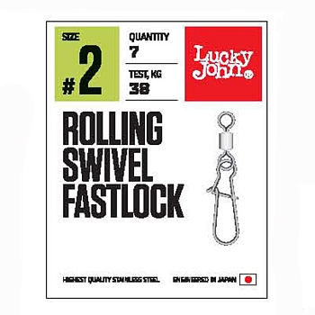 картинка Вертлюги c застеж. LJ Pro Series ROLLING SWIVEL FASTLOCK 002 7шт. от магазина Fisherman Market