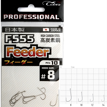 картинка Крючки Cobra Pro FEEDER сер.F555 разм.014 10шт. от магазина Fisherman Market