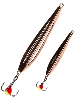 картинка Блесна вертикальная зимняя Lucky John FIN Blade с цепочкой и тройником  50мм C блистер от магазина Fisherman Market