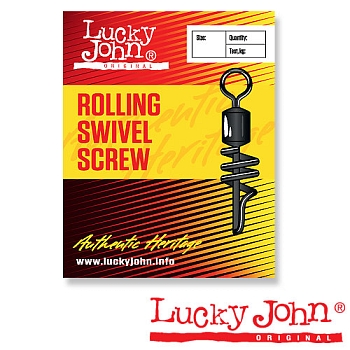 картинка Вертлюги c застежкой Lucky John ROLLING AND SCREW K001/0 5шт. от магазина Fisherman Market