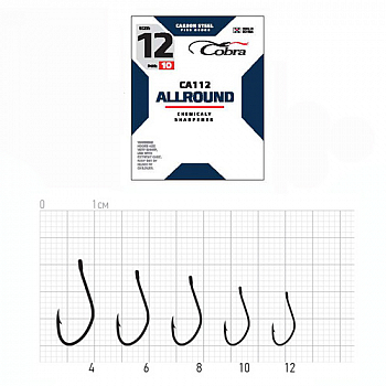 картинка Крючки Cobra ALLROUND сер. CA112 разм.006 10шт. от магазина Fisherman Market