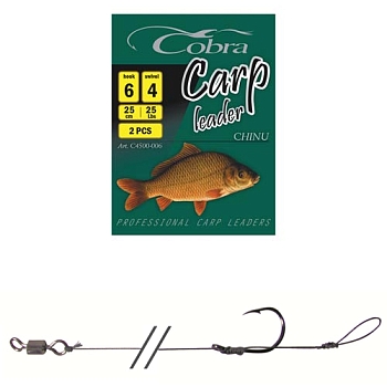 картинка Крючки с поводком Cobra CARP KOI разм.002 2шт. от магазина Fisherman Market