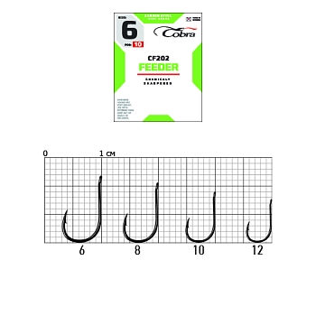 картинка Крючки Cobra FEEDER сер. CF202 разм. 006 10шт. от магазина Fisherman Market