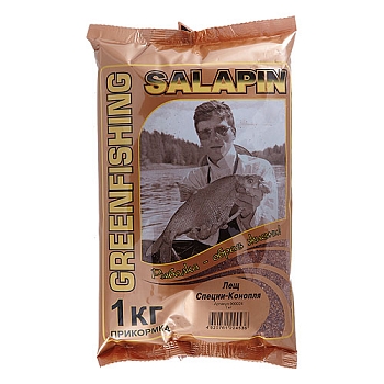 картинка Прикормка зимняя GF Salapin ЛЕЩ СПЕЦИИ-КОНОПЛЯ 1кг от магазина Fisherman Market
