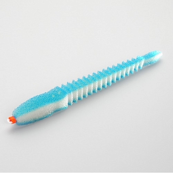 картинка Приманка поролоновая 3D Ex WORM WBlue 14см под офсетный крючок № 3/0, 4/0, 5/0 от магазина Fisherman Market