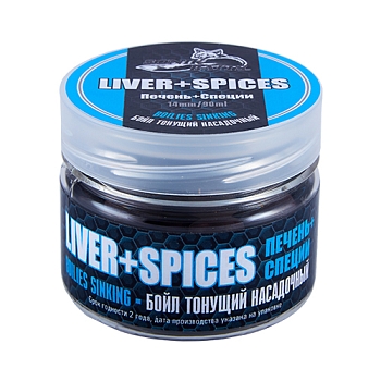 картинка Бойлы насадочные тонущие Sonik Baits LIVER-SPICES 14мм 90мл (Печень+Специи) от магазина Fisherman Market