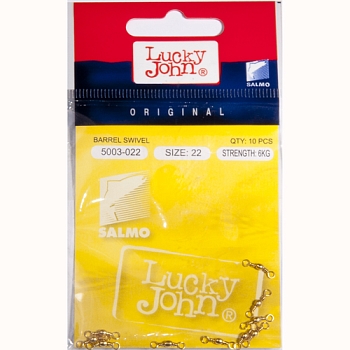 картинка Вертлюги Lucky John BARREL SWIVEL Brass 022 10шт. от магазина Fisherman Market