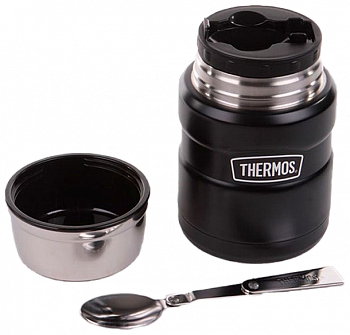 картинка Термос для еды с ложкой Thermos SK 3000 BK Matt Black, 0.47 л от магазина Fisherman Market
