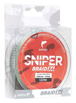 картинка Леска плетёная Salmo Sniper BRAID Army Green 120/023 от магазина Fisherman Market