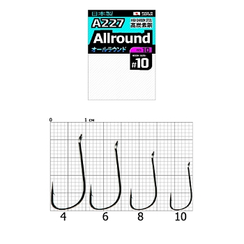 картинка Крючки Cobra Pro AIIROUND сер.A227 разм.004 6шт. от магазина Fisherman Market