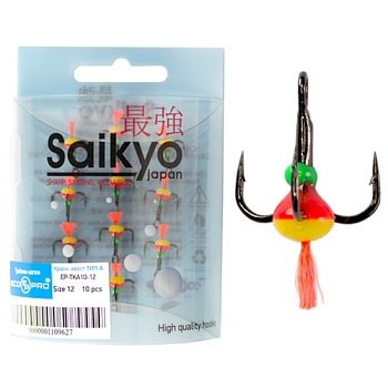 картинка Тройник-капля ECOPRO красный хвост, тип A (Saikyo) от магазина Fisherman Market