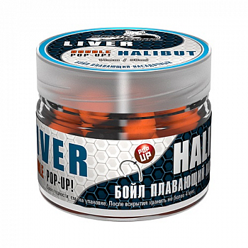 картинка Бойлы насад. плав. двух цв. Sonik Baits LIVER-HALIBUT Fluo Pop-ups 14мм 90мл от магазина Fisherman Market